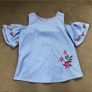 Off The Shoulder Embroidered Top